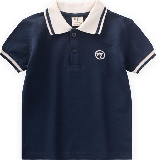Polo Yaka T-Shırt 2-10 Yaş Lacivert