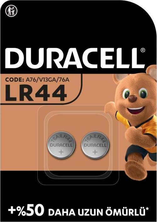 Özel LR44 Alkalin Düğme Pil 1,5V, 2’li Paket (76A / A76 / V13GA)