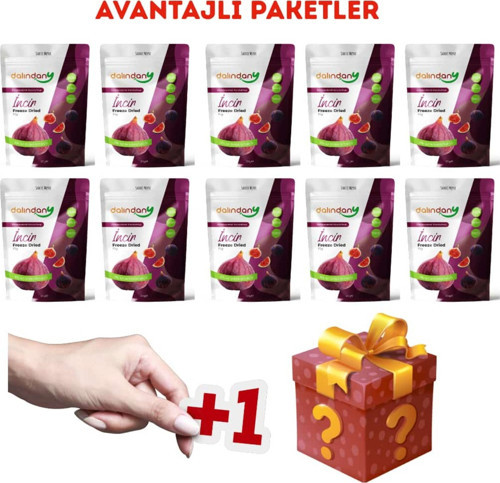 Dalindany Dondurularak Kurutulmuş Meyve 10'Lu İncir Paketi