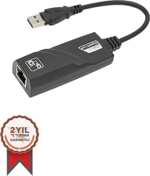 Siyah YD-74 USB 3.0 Ethernet Adaptörü