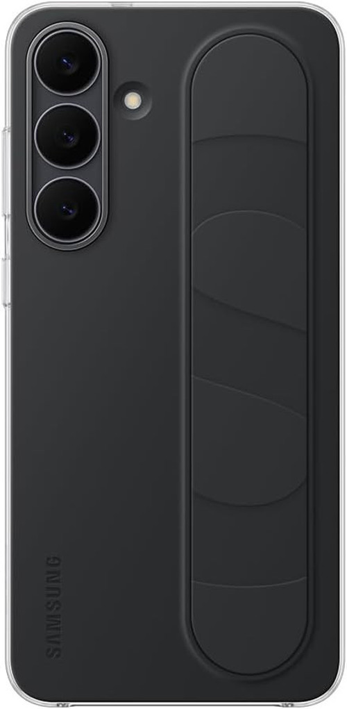 Galaxy S25 Fe Standlı Kordınlu Silikon Kılıf, Siyah