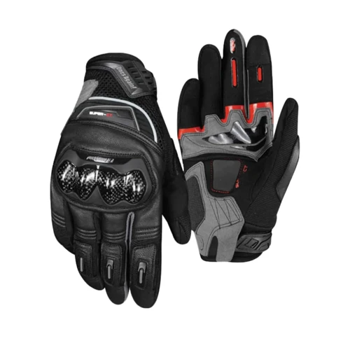 ONES AGAIN MG08 DERİ TEKSTİL ELDİVEN SİYAH GRİ