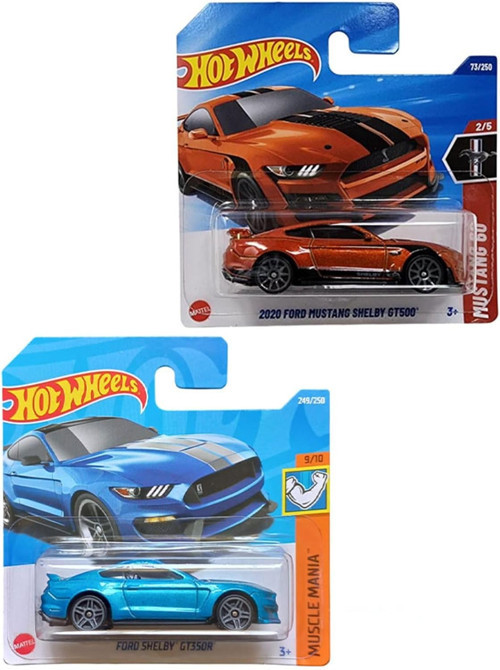 2 Araç Set - 2020 Ford Mustang Shelby Gt500 & Ford Shelby Gt350R (1/64), Oyunc