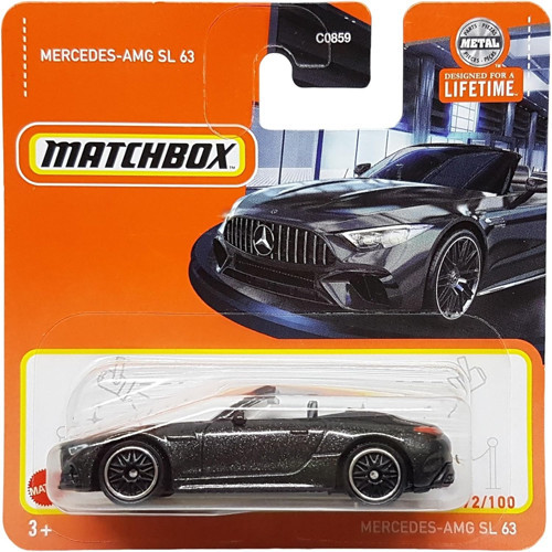 Matchbox - Mercedes-Amg Sl 63 - Mbx Showroom 72/100 - Hvn62 - Short Card - Siyah Metalik - Cabriolet
