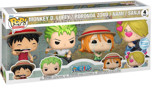 Pop! Animasyon: One Piece - Refresh 4'Lü Paket - Vinil Koleksiyon Figürü - Hediye Fikri - Resm