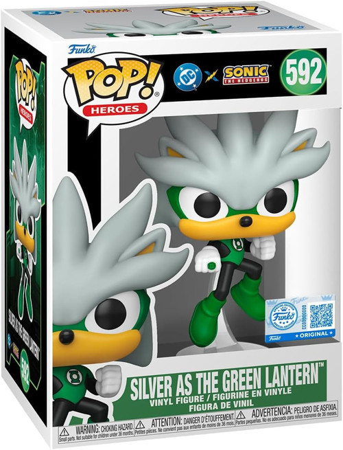 Pop! Heroes: Justice League & Sonic - Silver As The Green Lantern - Sonic + Dc Comics - Koleks