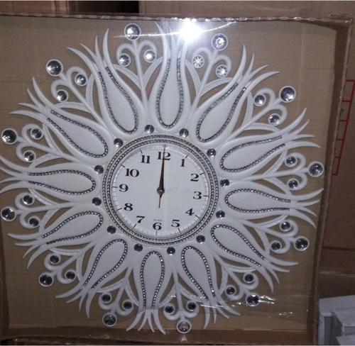 55Cm Fas Osmanlı Lale Motifli Çok Taşlı Gösterişli Duvar Saati