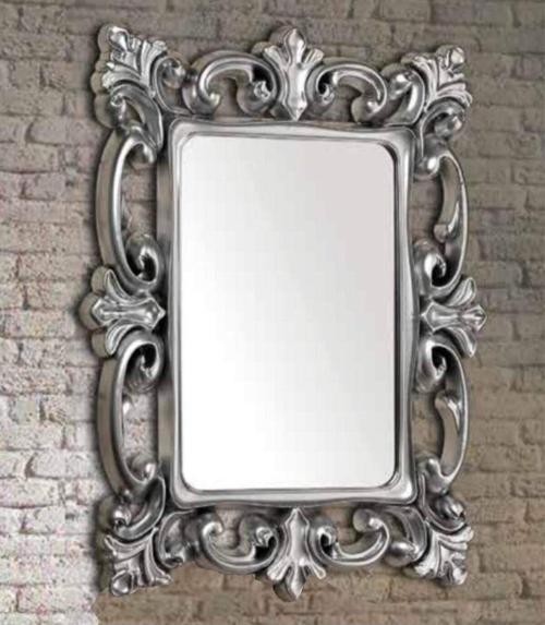 Gümüş Yaldız 58X77Cm Dev Büyük Banyo Salon Koridor Yatak Odası Etajer Kolon Duvar Antre Boy Aynası