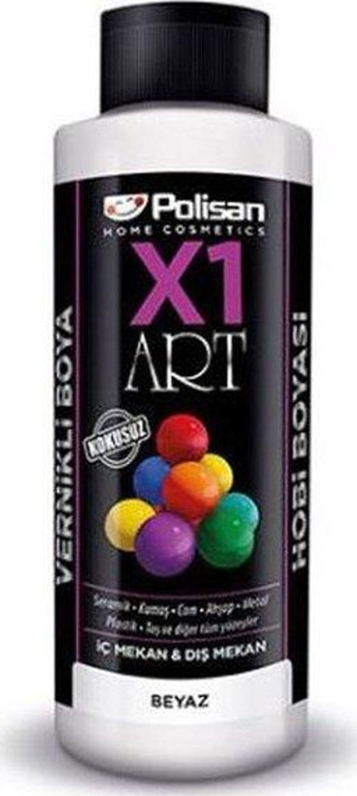X1 Art Vernikli Boya 120ml Beyaz