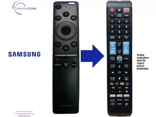 Samsung İle Uyumlu 43TU7100 4K Smart LED Tv Yedek Kumandası