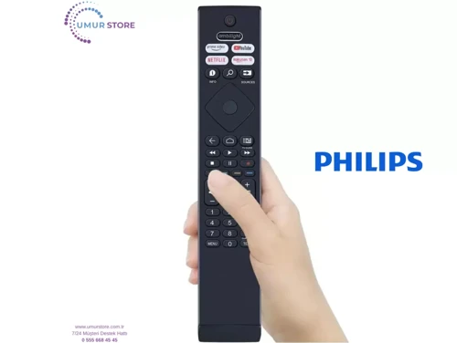 Philips İle Uyumlu 55PUS8808/62 Smart Led Tv Kumandası-Mikrofonsuz