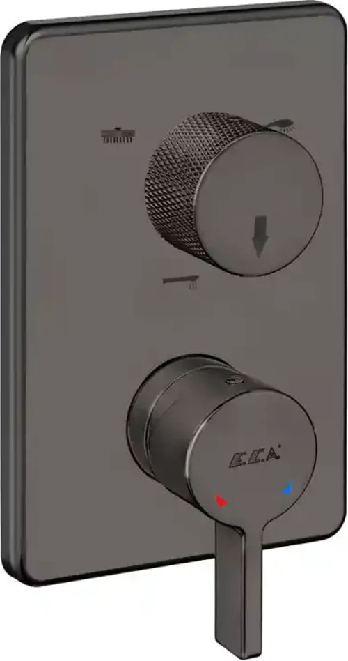 Eca Life Mat Antrasit Banyo/Duş 3 Yollu Sıva Üstü 102167322C5-K