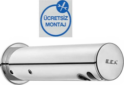 Eca Krom Fotoselli Aplike Lavabo Musluğu Pilli 108109004 Çift Su
