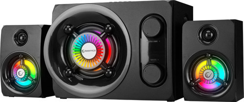 Rms-G8 Antares 2+1 25W Bluetooth+Usb-Sd-Fm Rainbow Siyah Led Işıklı Gaming Speaker Hoparlör