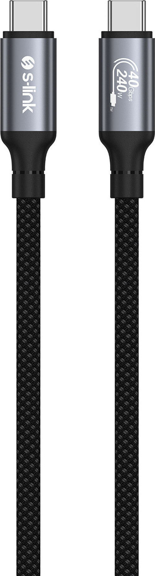 Armor Dcc-01 240W 1.2 Metre Type-C To Type-C Örgülü Metal 8K 60Hz Siyah Data Ve Hızlı Şarj Kablosu