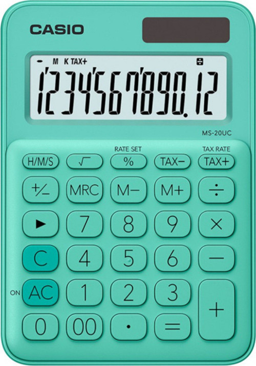 Ms-20Uc-Gn 12 Hane Yeşil Masa Üstü Hesap Makinesi