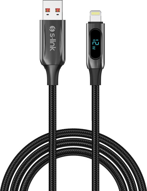 Armor Led Ul-012 12W 1 Metre Usb To Lightning Pd Örgülü Led Başlıklı Siyah Hızlı Şarj Kablosu
