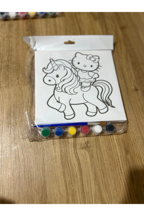 20X20 Cm Çocuk Tuval Seti – Boya Ve Fırça Dahil (Tekli)