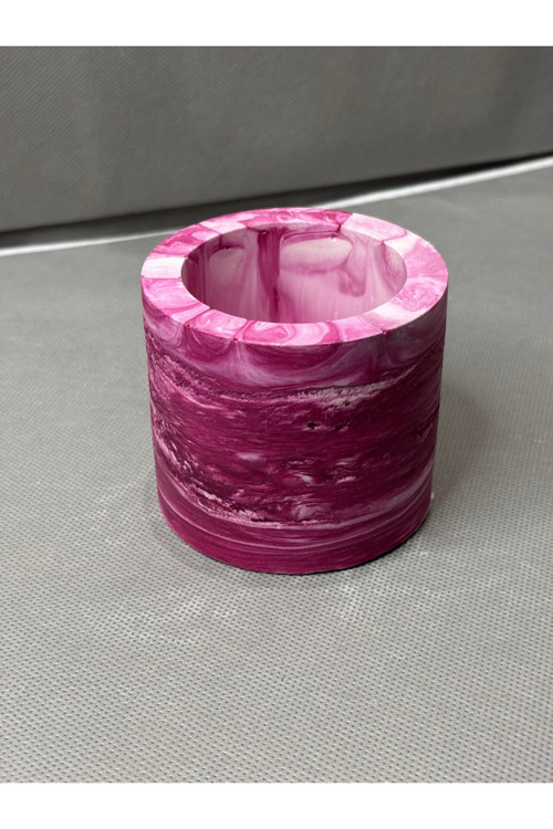 Fuşya Beton Kase Kalemlik Sunumluk Anahtarlık | Dekoratif Sunum Kasesi