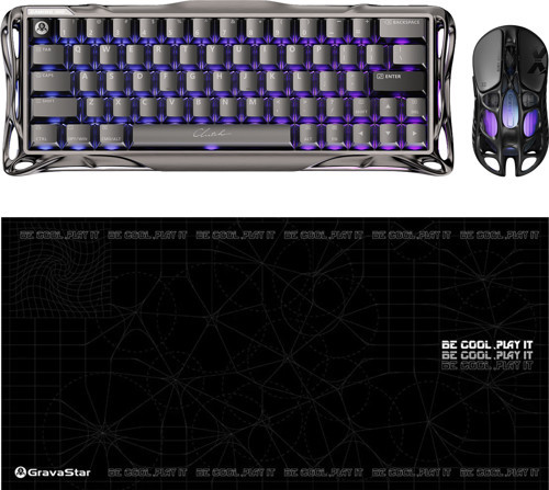 V60 Pro Manyetik Kablolu Gaming Klavye, XPro Kablosuz Optik Mouse ve Mousepad Oyuncu Seti,