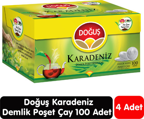 Karadeniz Demlik Çay 100 Adet 4 Paket