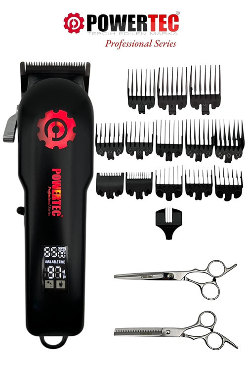 TR-2900 Profesyonel RGB'li Tıraş Makinesi & Makas Hediyeli