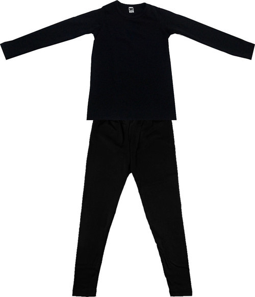 Unisex Çocuk Siyah Termal Alt Üst Takım D135-D136