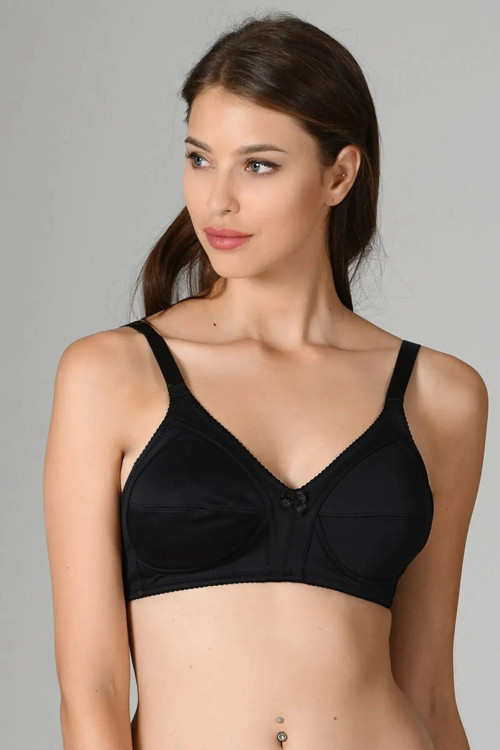3'Lü Desteksiz Micro Balensiz Toparlayıcı Sütyen 350 Siyah