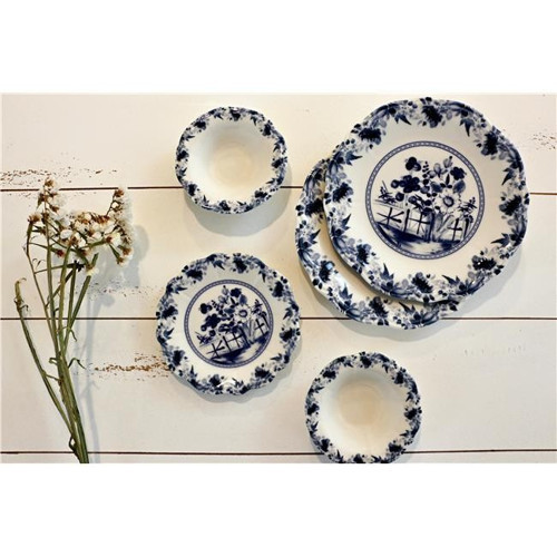 Porselen Alba Bloom 8 Parça 4 Kişilik Kahvaltı Takımı