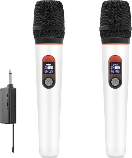 Profesyonel Kablosuz Uhf 2 Mikrofonlu Set 6.35 Mm - Beyaz HDX2791B