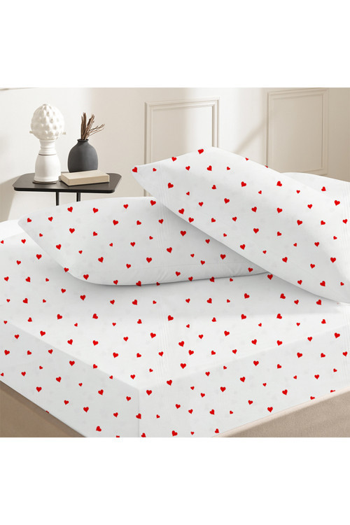 %100 Pamuklu Tek Kişilik Lastikli Çarşaf 120x200+30 | 50x70 Yastık Kılıfı ( 1 Adet )