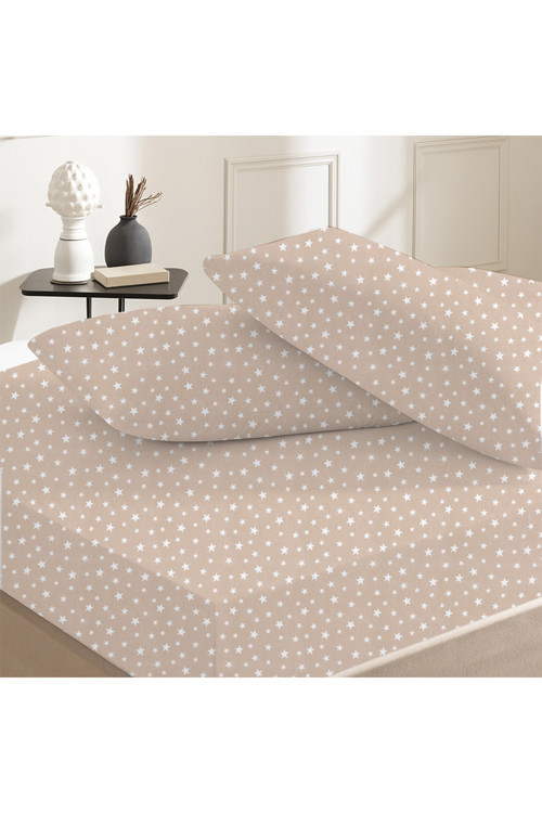 %100 Pamuklu Çift Kişilik Lastikli Çarşaf 160x200+30 | 50x70 Yastık Kılıfı ( 2 Adet )