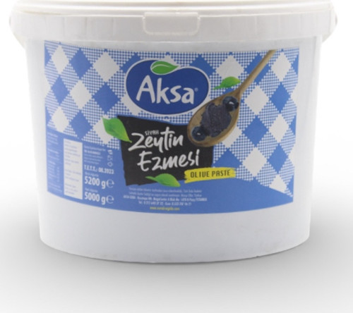 Aksa Siyah Zeytin Ezmesi Kova 5 Kg