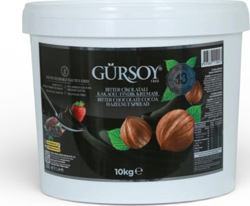 Gürsoy Bitter Çikolata Kakaolu Fındık Kreması 10 Kg