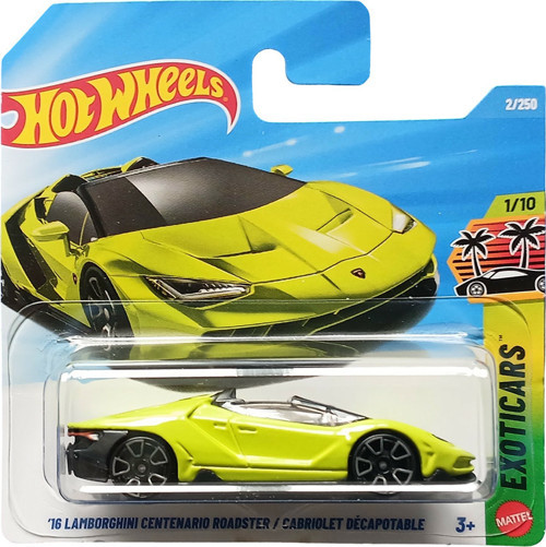 Hot Wheels '16 Lamborghini Centenario Roadster - Neon Yeşil (1/64) JJK74
