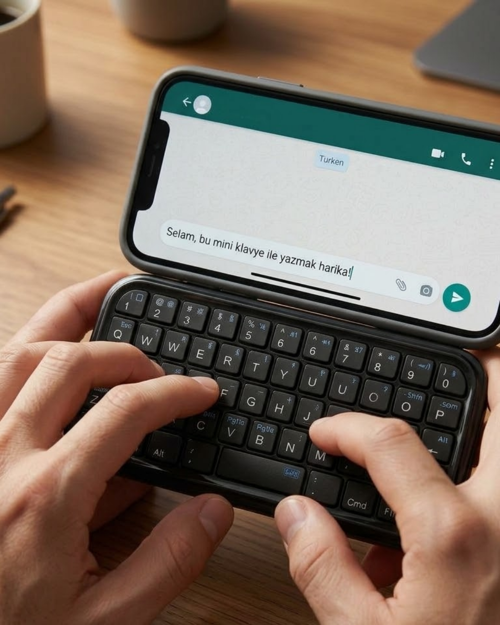 popüler Mini Kablosuz Bluetooth Klavye USB Şarjlı Taşınabilir Klavye 2026