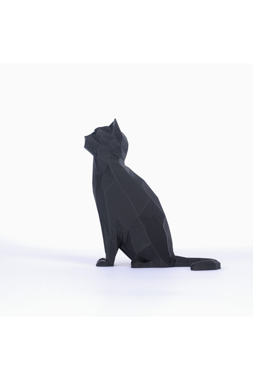 Geometrik Kedi Biblo – 13Cm Minimal Heykel