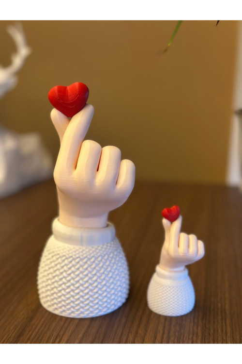 Korean Heart 2’Li Biblo Seti Kalp Tutan Sevimli Dekor
