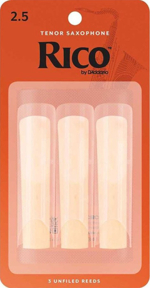 RKA0325 Rico Orange Box Tenor Saksafon Kamışı No: 2.5 (Orta Seviye/Eğitim) - 3'lü Paket | Klasik Turuncu Kutu,