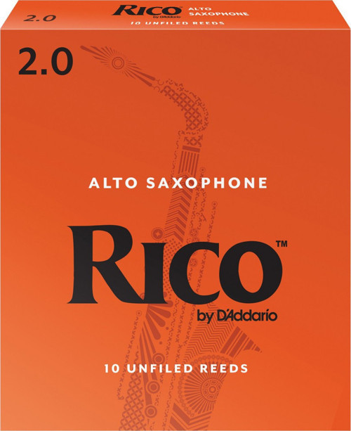 RJA1020 Rico Orange Box Alto Saksafon Kamışı No: 2.0 (Başlangıç/Eğitim) - 10'lu Paket | Klasik Turuncu Kutu, C