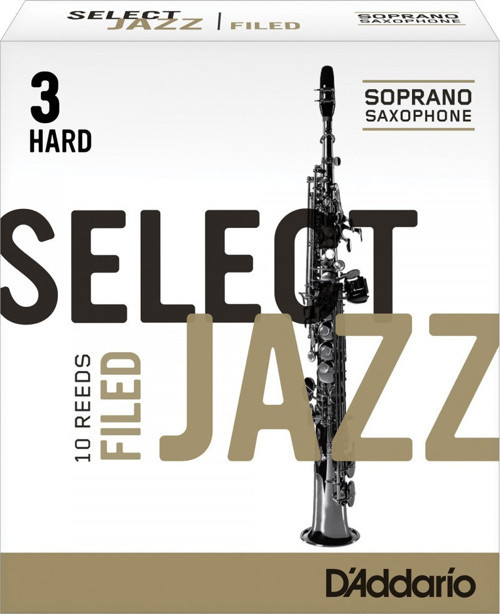 RSF10SSX3H Select Jazz Unfiled Soprano Saksafon Kamışı No: 3 Hard (Profesyonel/Caz) - 10'lu Paket | Sert Caz T