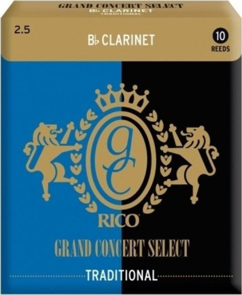 RGC10BCL250 Grand Concert Bb Klarnet Kamışı No: 2.5 (Orta Seviye/Eğitim) - 10'lu Paket | Esnek ve Kolay Çalım,