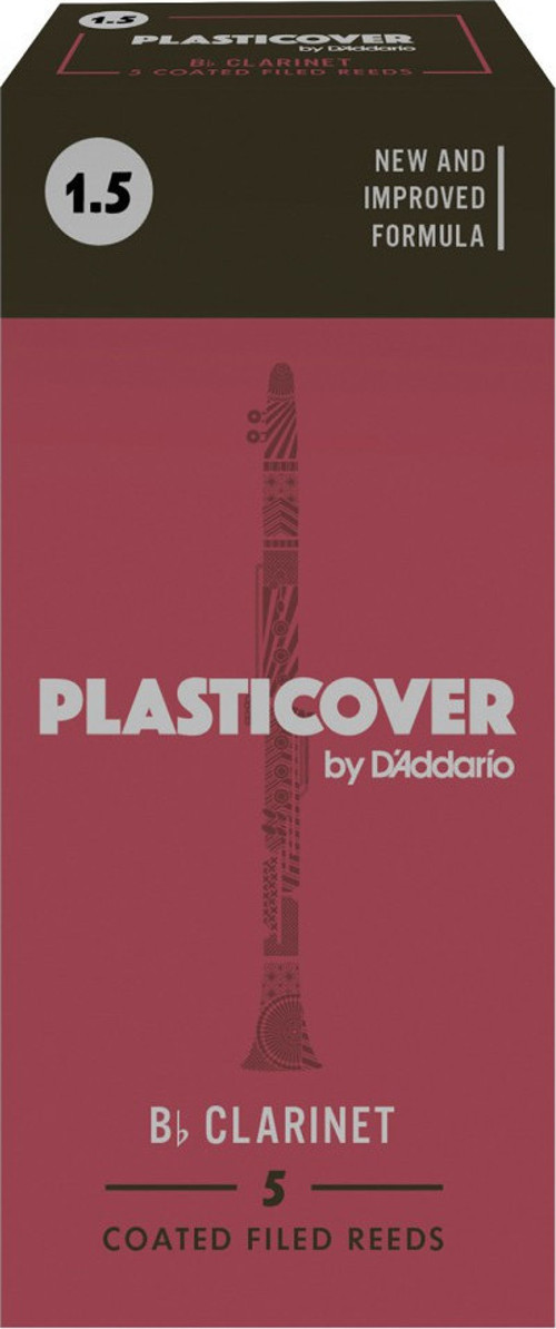 RRP05BCL150 Rico Plasticover Bb Klarnet Kamışı No: 1.5 (Başlangıç/Eğitim) - 5'li Paket | Yumuşak Başlangıç Kam