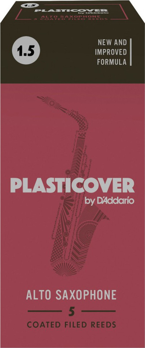 RRP05ASX150 Plasticover Alto Saksafon Kamışı No: 1.5 (Profesyonel) - 5'li Paket | Plastik Kaplamalı Parlak Pop