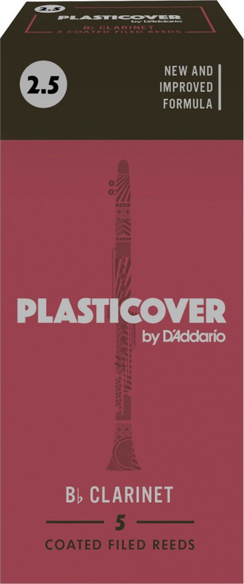 RRP05BCL250 Rico Plasticover Bb Klarnet Kamışı No: 2.5 (Orta Seviye/Eğitim) - 5'li Paket | Popüler Sertlik, He