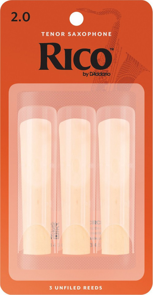 RKA0320 Rico Orange Box Tenor Saksafon Kamışı No: 2.0 (Başlangıç/Eğitim) - 3'lü Paket | Klasik Turuncu Kutu, K
