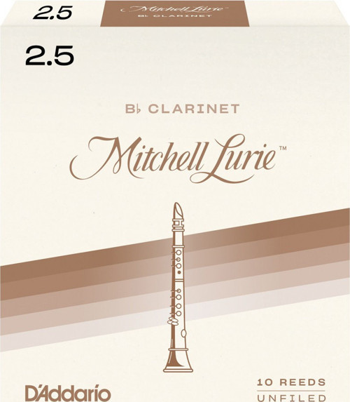 RML10BCL250 Mitchell Lurie Bb Klarnet Kamışı No: 2.5 (Orta Seviye/Eğitim) - 10'lu Paket | Yumuşak ve Kontrollü