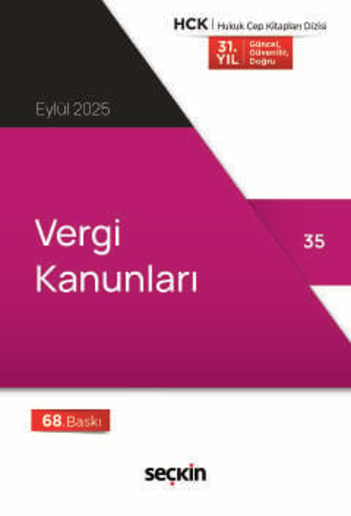 Vergi Kanunları (Cep Kitabı) Seçkin Yayıncılık 68. Baskı, Eylül 2025