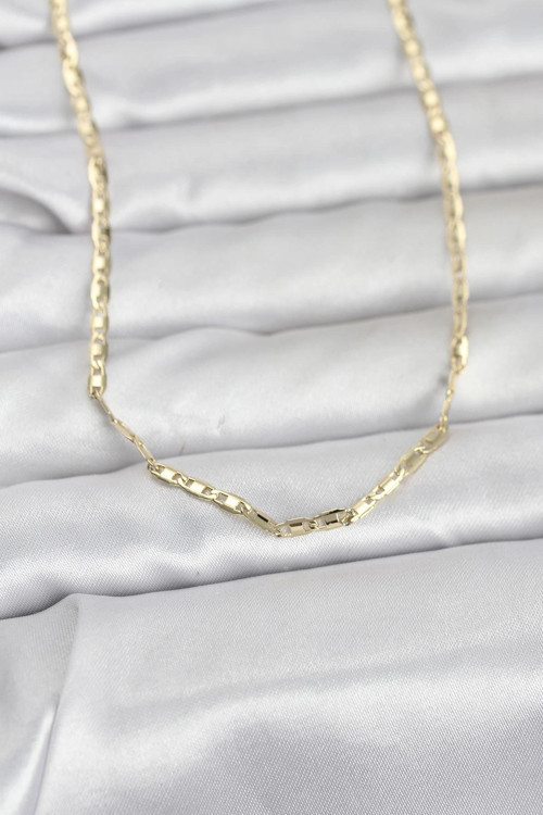 CM 14K Gold Renk Gemici Zincir Model 60 cm Kadın Kolye - TJ-BKO10968