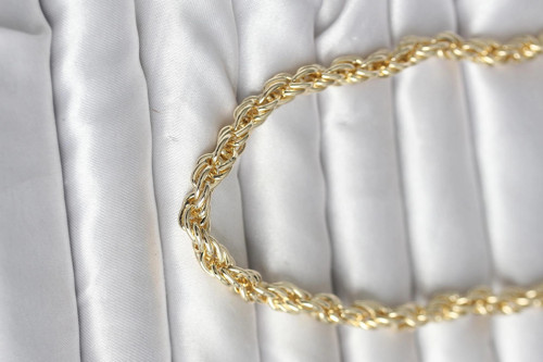 CM 14K Gold Renk Kalın Burgu Zincirli Model 60 cm Kadın Kolye - TJ-BKO10997